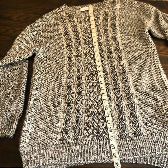 Everly Cableknit Sweater Womens Crewneck Oversized Chunky Long Cozy Gray Warm - Picture 5 of 11